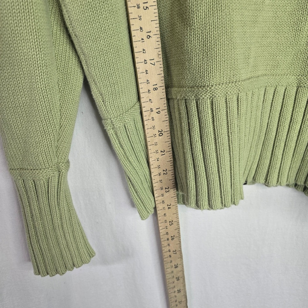Vintage Cambridge Dry Goods Zip Up Hoodie Women XL Sage‎ Green Cotton Knit - Picture 5 of 5